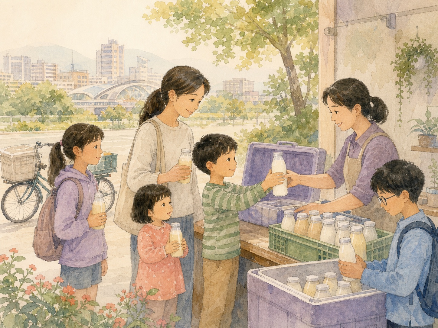 兒童營養:「台中有鈣讚」擴大到2至12歲兒童,兌換方式與涵蓋範圍夠便利嗎?的手繪水彩議題插畫
